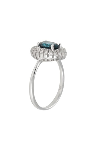 Anello Élisa - Oro bianco e labradorite