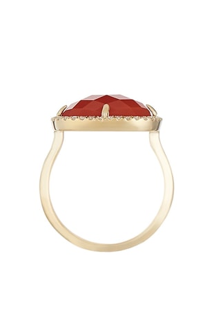 Anello Naturelle - Oro giallo, diamanti e agata