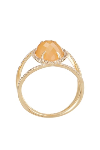 Anello Energie - Oro giallo, diamanti e agata