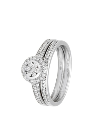 Anello duo Amour Eternel - Oro bianco e diamanti