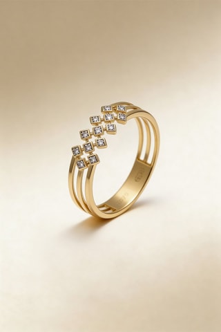 Anello Lindsey - Oro giallo e diamanti 0,05 kt - Maison de la Joaillerie
