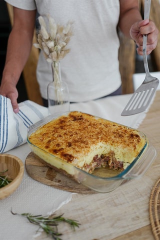 4 pirofile rettangolari in vetro borosilicato