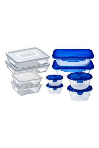 10 contenitori salvafreschezza in vetro borosilicato Go & Freeze