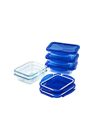 5 contenitori salvafreschezza in vetro borosilicato - 0,8 l
