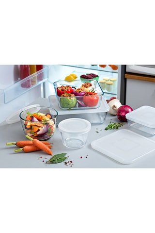 8 contenitori salvafreschezza in vetro borosilicato Cook & Freeze - Da 0,6 a 4 l