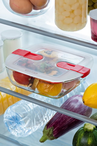 Contenitore salvafreschezza quadrato in vetro borosilicato Cook & Heat - 1 l