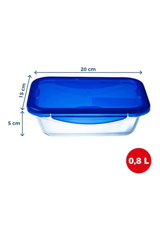 Contenitore salvafreschezza in vetro borosilicato Cook & Go - 0,8 l