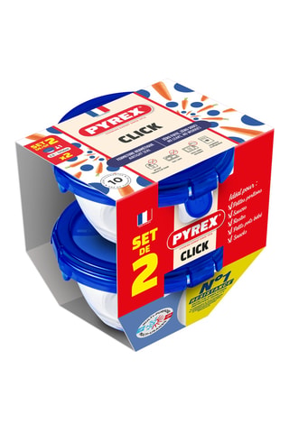 2 contenitori salvafreschezza in vetro borosilicato Click - 36 cl