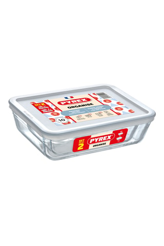 2 contenitori salvafreschezza in vetro Organize - 1,5 e 0,8 l