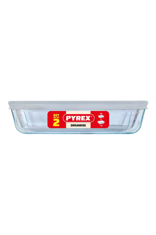 2 contenitori salvafreschezza in vetro Organize - 1,5 e 0,8 l