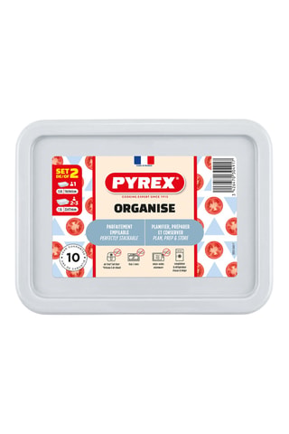 2 contenitori salvafreschezza in vetro Organize - 1,5 e 0,8 l