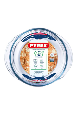 Cocotte con coperchio in vetro borosilicato In - 3 l