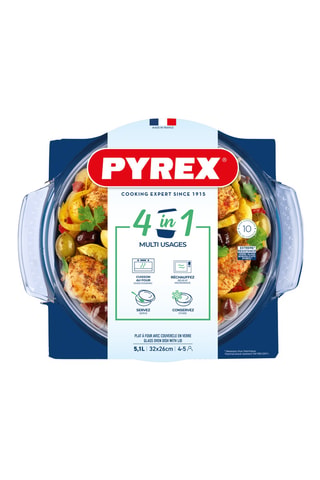 Cocotte con coperchio in vetro borosilicato In - 3,7 l