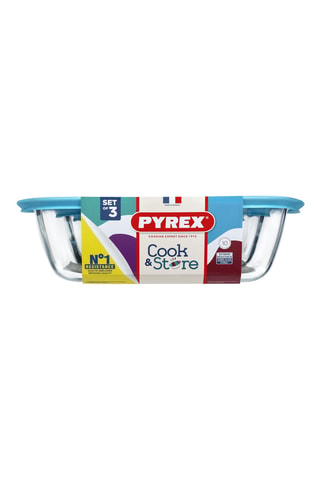 3 contenitori salvafreschezza in vetro borosilicato Cook & Store - 0,4, 1,2 e 2,5 l