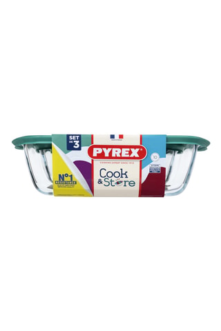 3 contenitori salvafreschezza in vetro borosilicato Cook & Store - 0,4 l, 1,2 l e 2,5 l