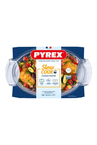 Cocotte ovale con coperchio in vetro borosilicato Slow Cook - 4,4 l