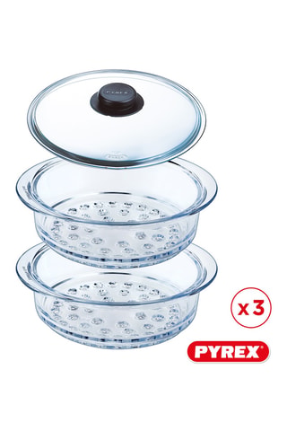 Cestello cottura al vapore in vetro borosilicato Classic - 3 pezzi