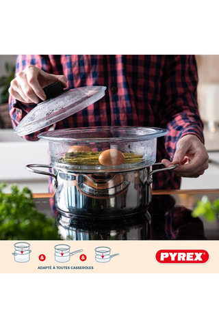 Cestello cottura al vapore in vetro borosilicato Classic - 3 pezzi