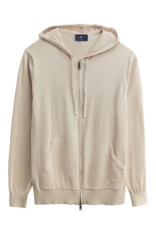 Cardigan con cappuccio - Ecrù