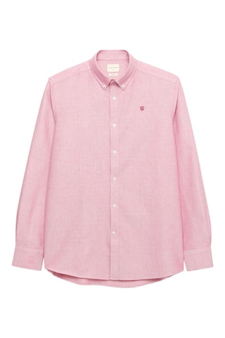 Camicia regular in cotone bio - Rosso