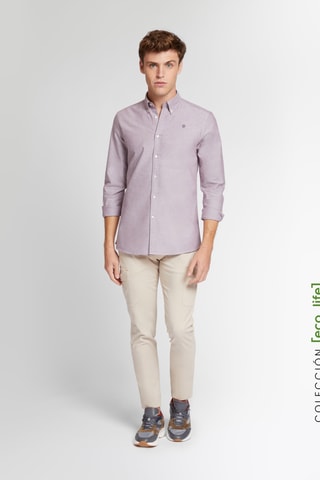 Camicia regular - Rosa scuro