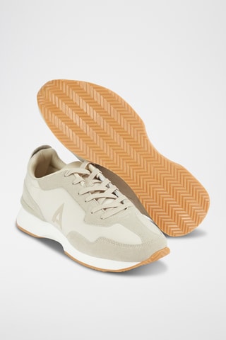 Sneakers in pelle scamosciata - Beige