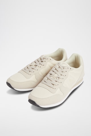Sneakers in pelle scamosciata - Ecrù