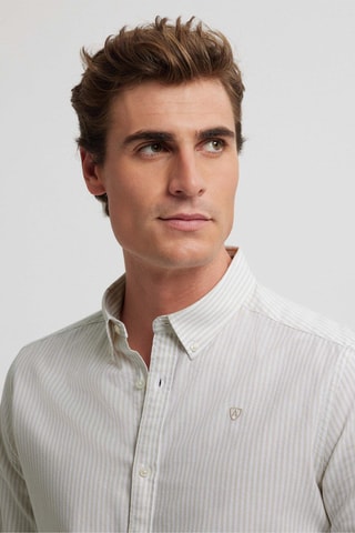 Camicia regular - Beige