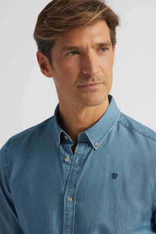 Camicia regular in jeans - Blu