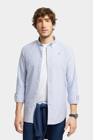 Camicia in cotone bio - Blu
