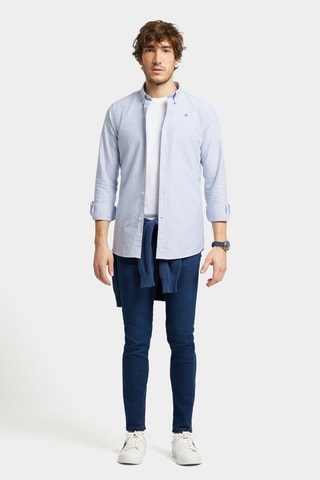 Camicia in cotone bio - Blu