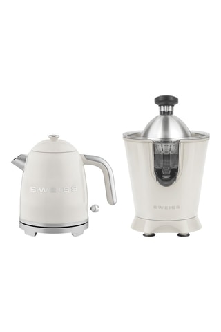 Hervidor - 1 l - 1000 W  y exprimidor de acero inoxidable - Beige - 160 W
