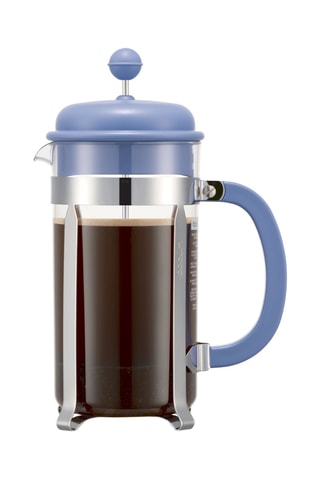 Koffiezetapparaat met Piston Bistro - 1 l - 8 Kopjes - Blauw en zilverkleurig