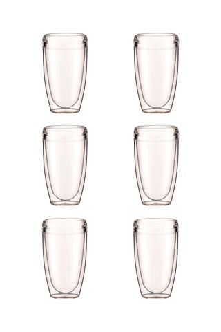 6 Dubbelwandige Borosilicaatglazen Bekers Pavina Outdoor - 45 cl