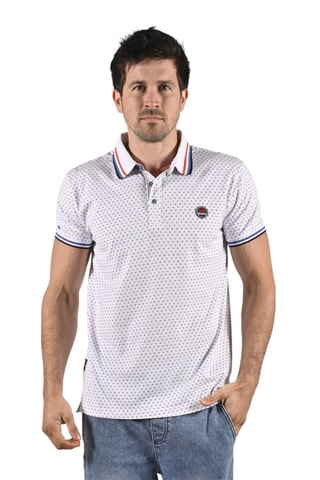 Polo Pekan - Blanco y azul