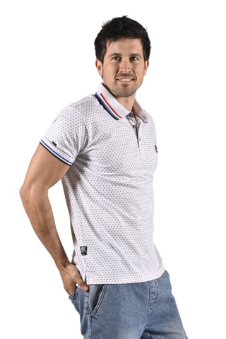 Polo Pekan - Blanco y azul