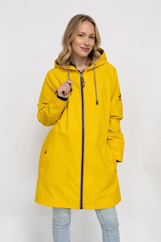 Parka impermeable con capucha Raina - Amarillo y negro