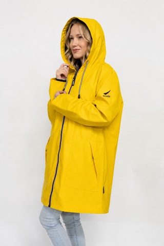 Parka impermeable con capucha Raina - Amarillo y negro
