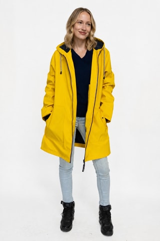 Parka impermeable con capucha Raina - Amarillo y negro