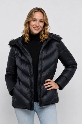 Anorak con capucha Sofia - Azul marino y negro