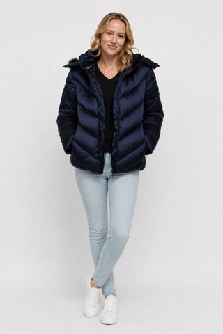 Anorak con capucha Sofia - Azul marino y negro