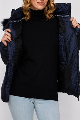 Anorak con capucha Sofia - Azul marino y negro