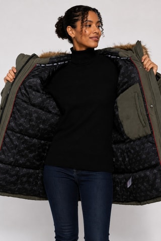 Parka con capucha Asna - Caqui