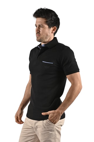 Polo regular fit Tikar - Negro