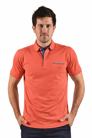 Polo regular fit Tikar - Coral