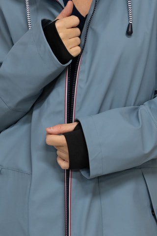 Parka impermeable con capucha Raina - Negro y azul