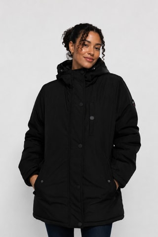 Parka con capucha Asna - Marrón y negro