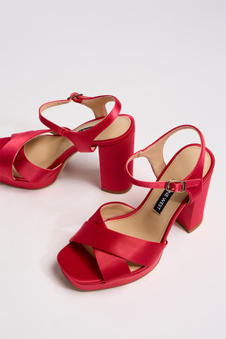 Sandali con tacco - Fucsia
