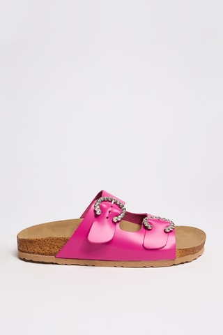 Ciabatte in pelle - Fucsia