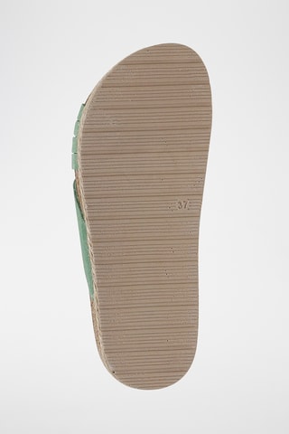 Ciabatte platform in pelle Paxx - Verde